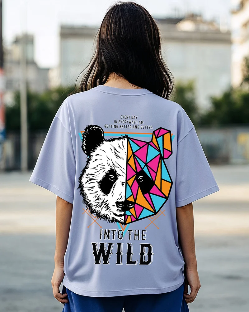 بيواكوف Women's Baby Lavender Better & Better Graphic Printed Oversized T-shirt